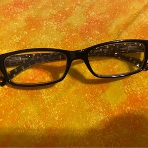 Felicity black polka dot frames womens